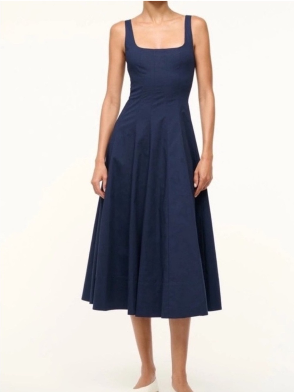 ✨NEW✨Staud Wells Midi Dress Navy Blue